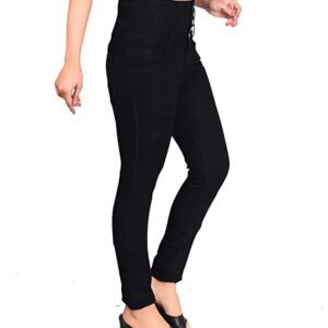 Women High Rise Black Jeans